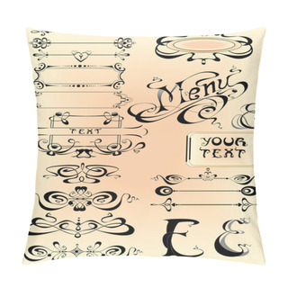 Personality  Vector Set Calligraphic Pillow Covers
