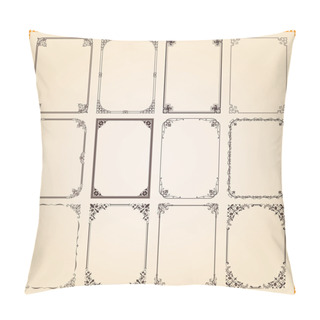 Personality  Decorative Frames And Borders Set Vector Pillow Covers