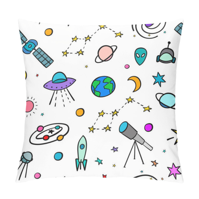 Personality  Cosmos space astronomy simple seamless pattern pillow covers