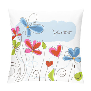 Personality  Floral Background Vector Illustration Pillow Covers