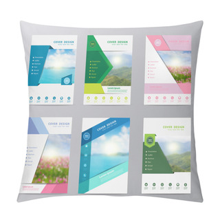 Personality  Annual Report Brochure Flyer Design Template Vector Pillow Covers