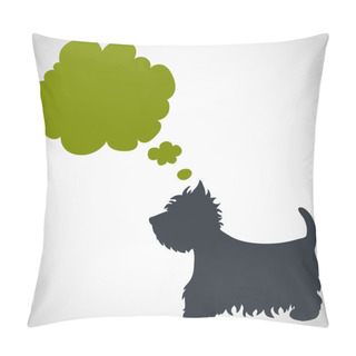 Personality  Dog Silhouette And Speech Bubble Pillow Covers