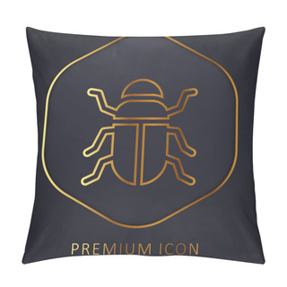 Personality  Beetle Golden Line Premium Logo Or Icon Pillow Covers