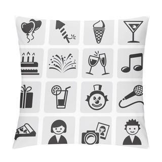 Personality  Birthday Icons Set Pillow Covers