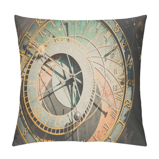 Personality  Detail Of The Astronomical Clock Pillow Covers