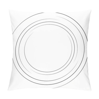 Personality  Abstract Concentric Circle. Spiral, Swirl, Twirl Element. Circular And Radial Lines Volute, Helix. Segmented Circle With Rotation. Abstract Radiating Arc Lines. Geometric Cochlear, Vortex Illustration Pillow Covers
