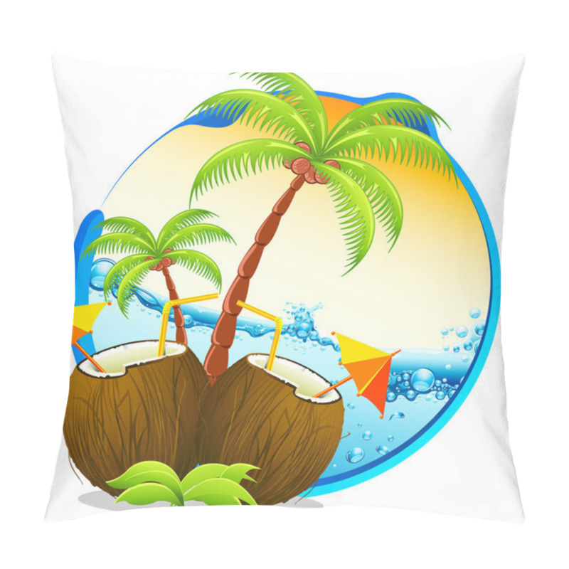 Personality  Tropical Coconut Cocktail pillow covers