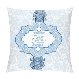 Personality  Unusual Floral Ornamental Template With Place For Your Text Pillow Covers