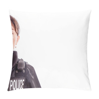 Personality  Chinese Female Police Officer, Half Face Pillow Covers