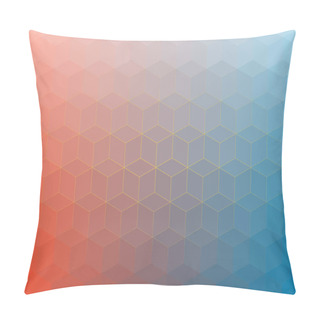 Personality  Abstract Cubes Retro Styled Colorful Background. Vector Abstract Pillow Covers