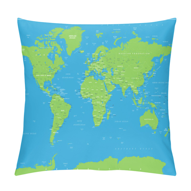 Personality  Vintage World Map - Vector Illustration pillow covers