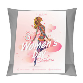 Personality  Flyer For Happy Women's Day Celebration. Pillow Covers