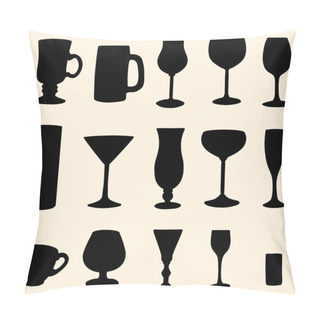 Personality  Vector Stemware Icon's Set Pillow Covers