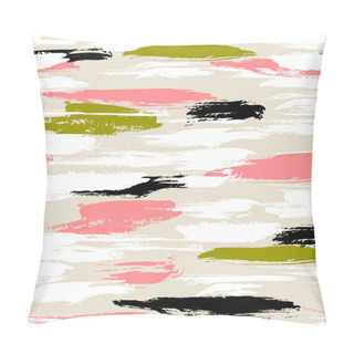 Personality  Pattern With Brushstrokes And Stripes Pillow Covers