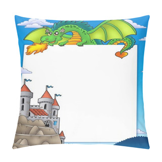 Personality  Frame With Dragon And Castle Pillow Covers