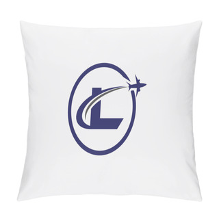 Personality  Tour And Travel Logo Design, Airline Agency Symbol And Aviation Company Monogram Logo Vector With Letters Pillow Covers