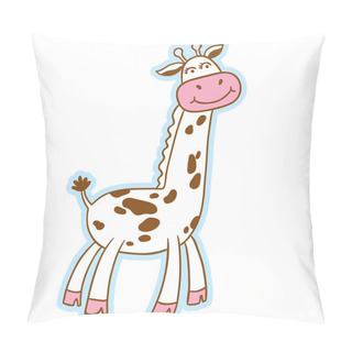 Personality  Cartoon Style Animals. Vector Isolated Object. Cartoon Character. Pillow Covers