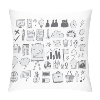 Personality  Hand Doodle Business Doodles Pillow Covers
