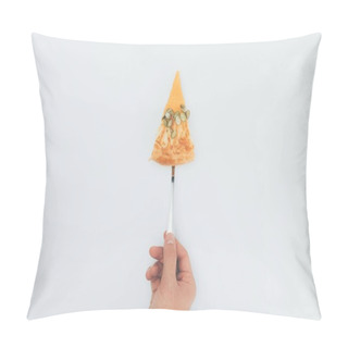 Personality  Woman With Slice Of Pumkin Pie Pillow Covers