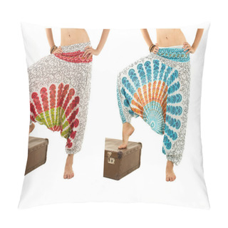 Personality  Multi-Color Harem Pants With Indian Pattern Pillow Covers