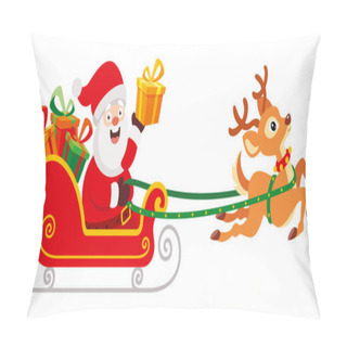 Personality  Santa Claus Riding A Sleigh Pillow Covers