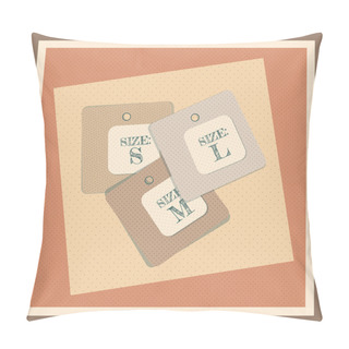 Personality  Size Tag Illustration, Vector Pillow Covers