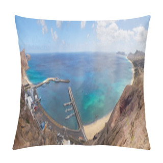 Personality  Porto Santo Harbour Overview Pillow Covers