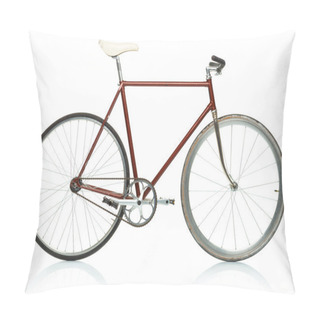 Personality  Stylish Hipster Bicycle - Fixed Gear Isolated On White Pillow Covers