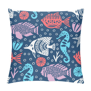Personality  Marine Life Background Pillow Covers