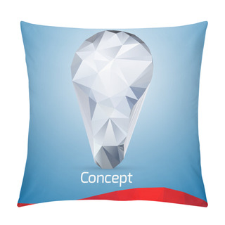 Personality  Abstract Light Bulb. Vector Illustration. Pillow Covers