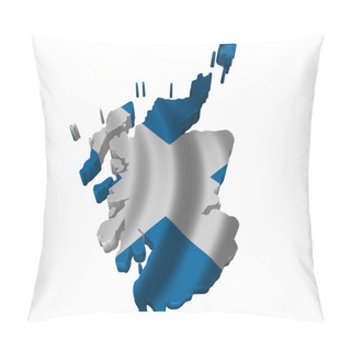 Personality  Flag And Map Of Scotland Pillow Covers