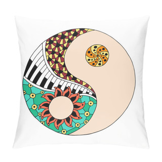 Personality  Hippie Vintage Yin And Yang Symbol Pillow Covers
