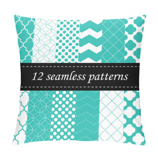 Personality  Twelve Seamless Geometric Patterns Pillow Covers
