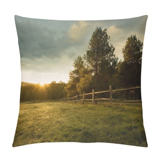 Personality  Beautiful Sunrise On The Farm Pillow Covers