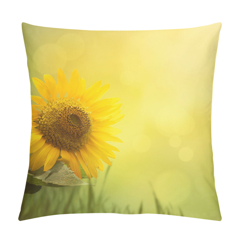 Personality  Summer sunflower background pillow covers