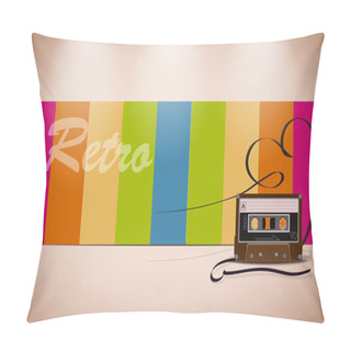 Personality  Retro Media. Vector Illustration Pillow Covers