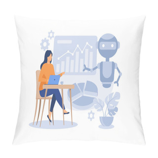 Personality  Robotic Process Automation Illustration Exclusive Design Inspiration Pillow Covers