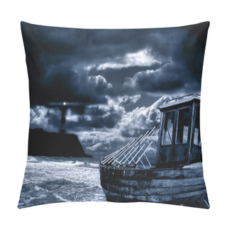Personality  Scenic View Of Sail Boat Details Pillow Covers