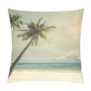 Personality  Palm Trees At Tropical Beach Pillow Covers