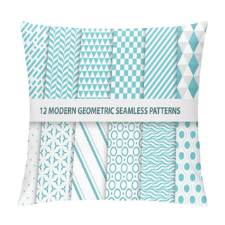 Personality  Collection Of Geometric Seamless Patterns. Pillow Covers