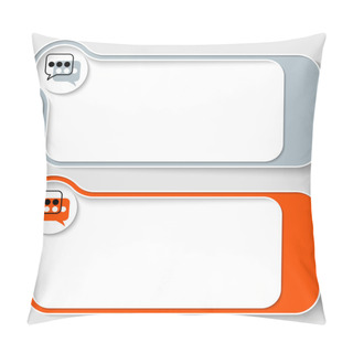 Personality  Vector Text Boxes For Your Text With Speech Bubbles Pillow Covers