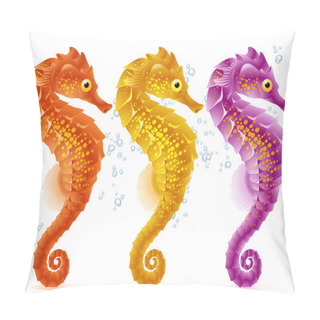 Personality  Vector Sea Horse Pillow Covers
