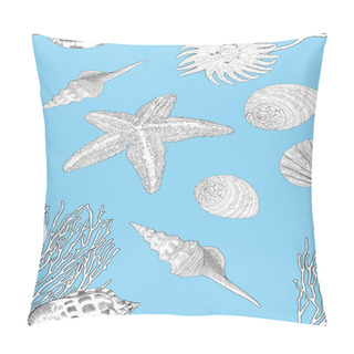 Personality  Hand Drawn Marine Pattern Pillow Covers