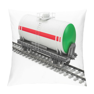 Personality  Tank Car On The Railway, 3D Rendering Pillow Covers