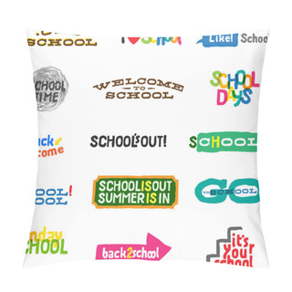 Personality  Label - School Icons Pillow Covers