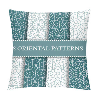 Personality  Set Of Traditional Arabian Seamless Pattern, Vector Illustration Pillow Covers