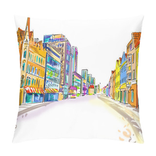 Personality  Drawn To The Old Town Pillow Covers