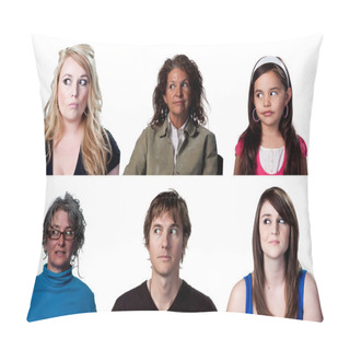 Personality  People Looking Away From The Camera Pillow Covers