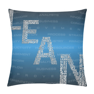 Personality  Abstract Typography Background With Heading Lean Pillow Covers