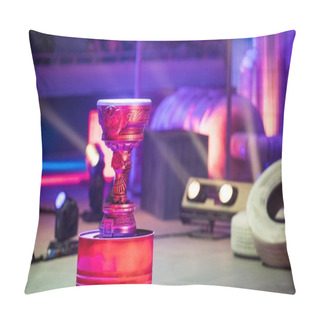 Personality  SAINT PETERSBURG, RUSSIA - OCTOBER 28 2017: EPICENTER Counter Strike: Global Offensive Cyber Sport Event. Main Trophy Cup Of The Tournament Pillow Covers